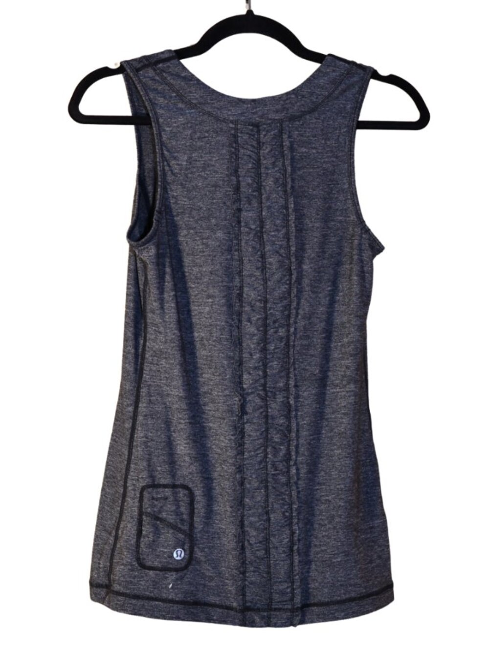 Lululemon Run Free Dash Ruffle Back Tank Heathered Charcoal Gray Size 6